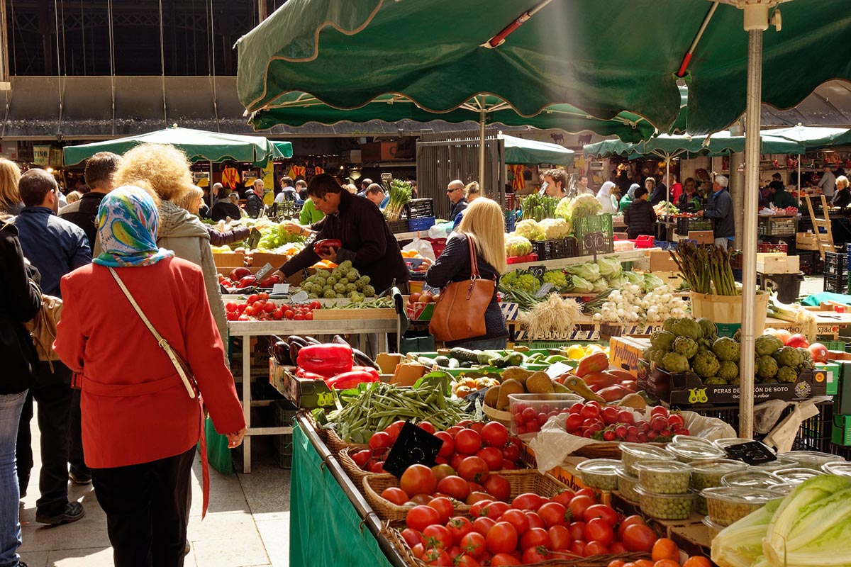 A French vegetable market in Paris